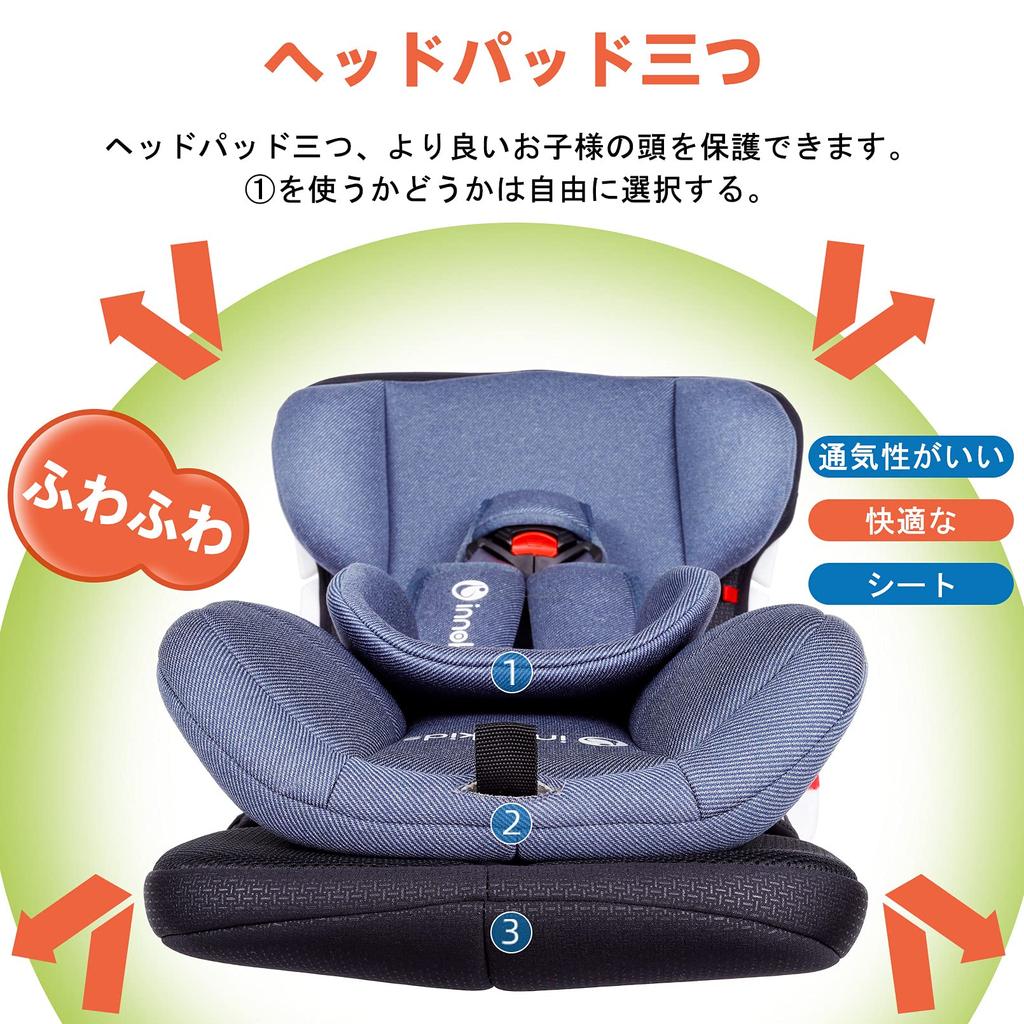 Innokids детское кресло ISOFIX для детей от 1 года в автомобиле, легко устанавливаемое сиденье, сиденье, совместимое, 11, компактное, складное, легкое, портативное, совместное использование,