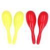 2Pcs Music Maracas Oval Shaped Plastic Hand Percussion Rattles Music Instrument for KTV Party Kinder