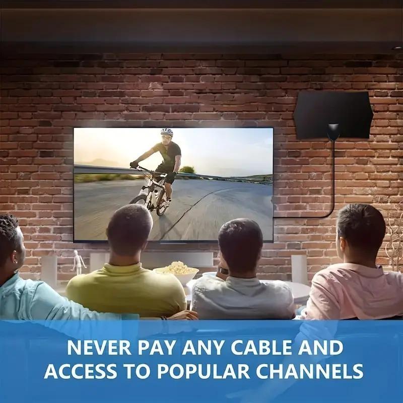 4K1080P HD Шестиугольная ТВ-антенна - Мощный усилитель сигнала для Смарт/Старых телевизоров с большим радиусом действия и широкой совместимостью