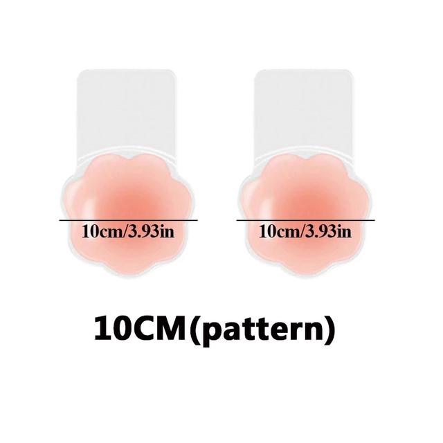Women Breast Petals Invisible Bra Silicone Nipple Covers Push Up Invisible Bra Top Reusable Adhesive Tape Bra