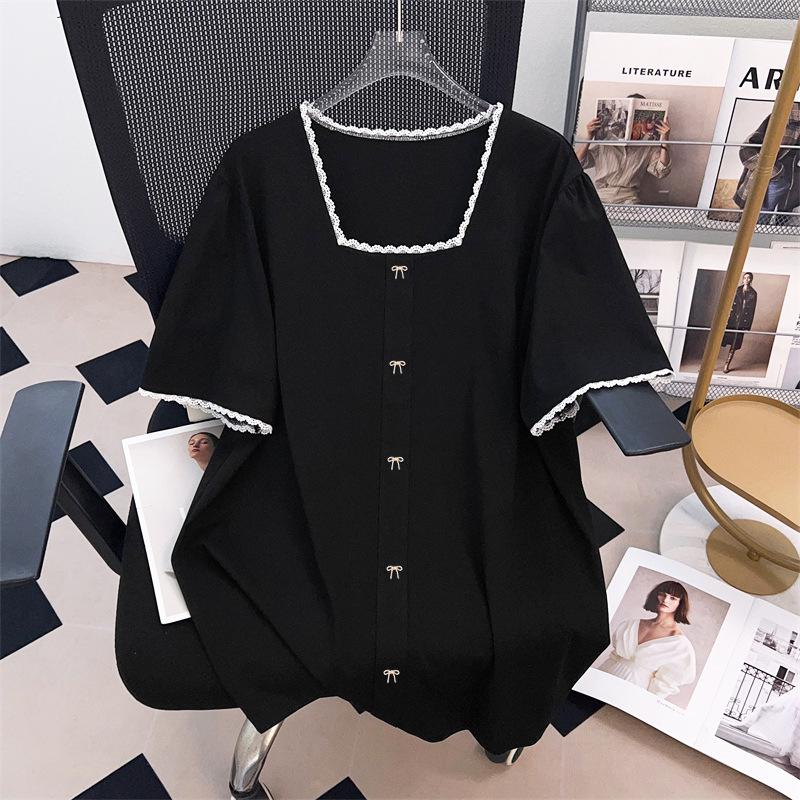 Женская футболка большого размера, стройнящая, свободная, средней длины, с коротким рукавом