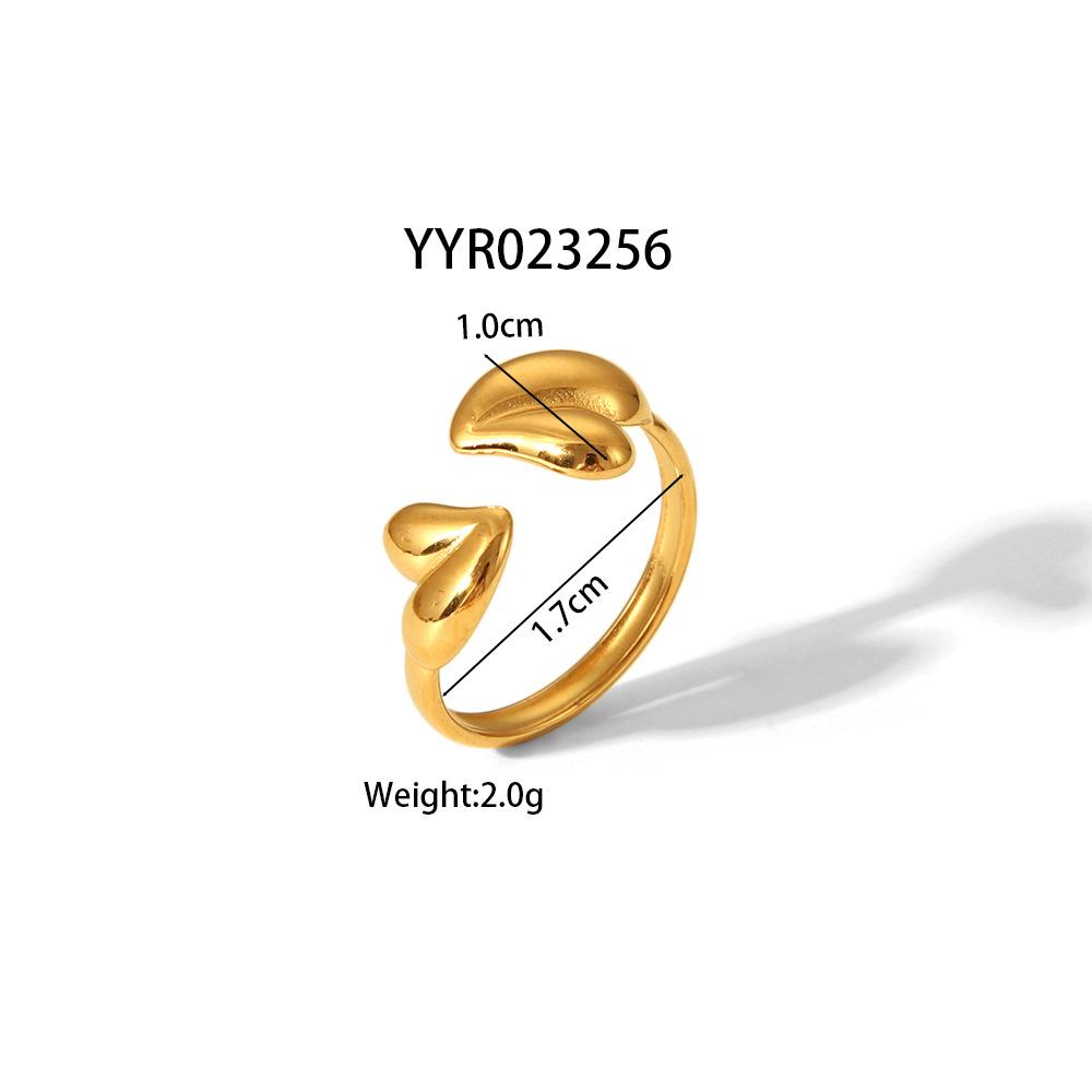 Titanium Steel Ring Jewelry Aesthetic Adjustable Stainless Steel Ring Ornament Exaggerated Opening Jewelry Accessories for Women's Banquet Occasions