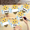 Bulletin Board Bumble Bee Cutouts Bee Shaped Paper Name Tags Student Nameplates for Classroom Cubbies Desks