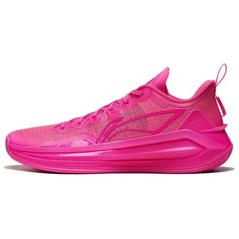 LiNing Blade 3 V2 Pink Lightweight High Resilience Wear Resistant Breathable Low Top Basketball Shoes Unisex Sneakers Fluorescent-Pink ABAT073-9