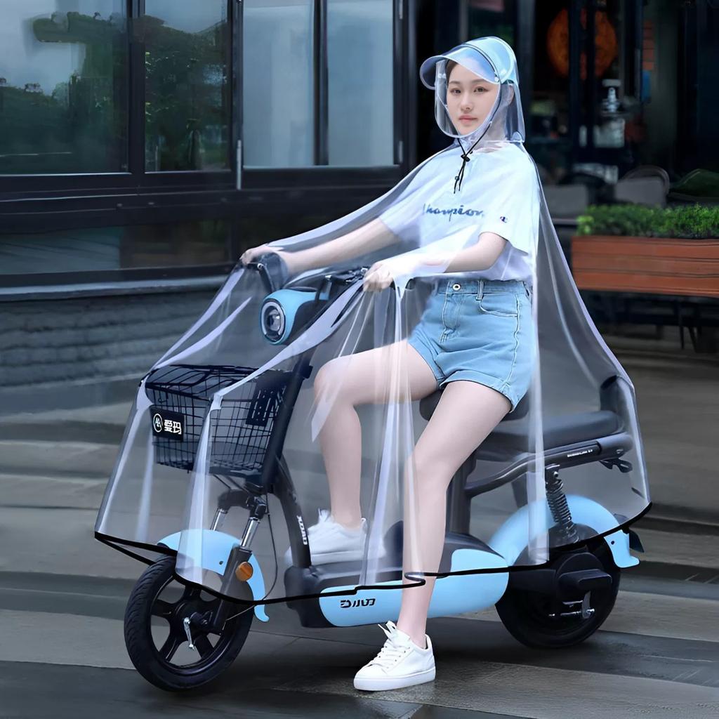 Raincoat for Delivery Drivers, Rain Gear for Men, Specialized for Cycling, Electric Skateboard, Folding Bicycle, Fully Transparent Rain Poncho
