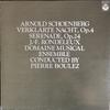 LP ПЛАСТИНКА ПЬЕР БУЛЕЗ, ЛУИ-ЖАК РОНДЕЛЬ - Арнольд Шёнберг Просветлённая ночь, OW7572EV Columbia 1975 Япония Классика Б/У