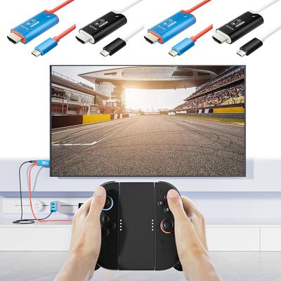 2M 4K 60/144HZ HDMI-совместимый разъем Портативный адаптер Type C к HDMI-совместимому ТВ-разъем Док-станция для Nintendo для Switch