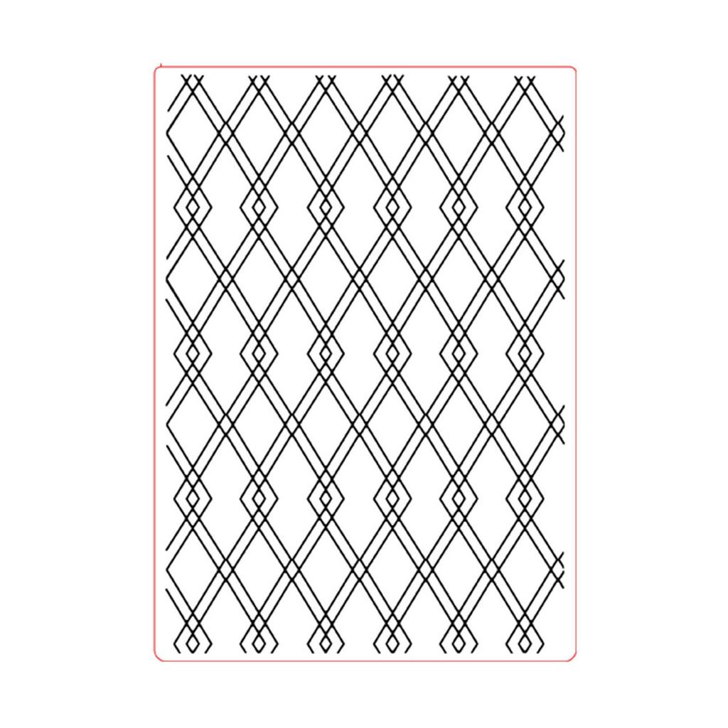 Plastic Craft Template Grid Background Embossing Folder Embossing Stencil For Card Making