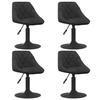 VidaXL Chaises pivotantes de salle à manger 4 pcs Noir Velours 3088788