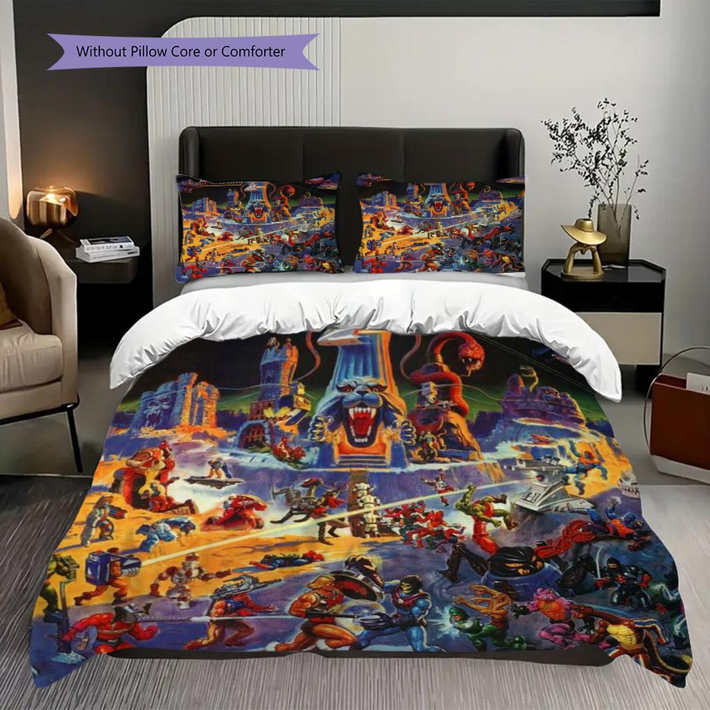 Master Universe Ultimate Battle Bedding 1 Duvet Cover 2 Pillowcase Without Core Bedding Set Christmas Birthday Gift