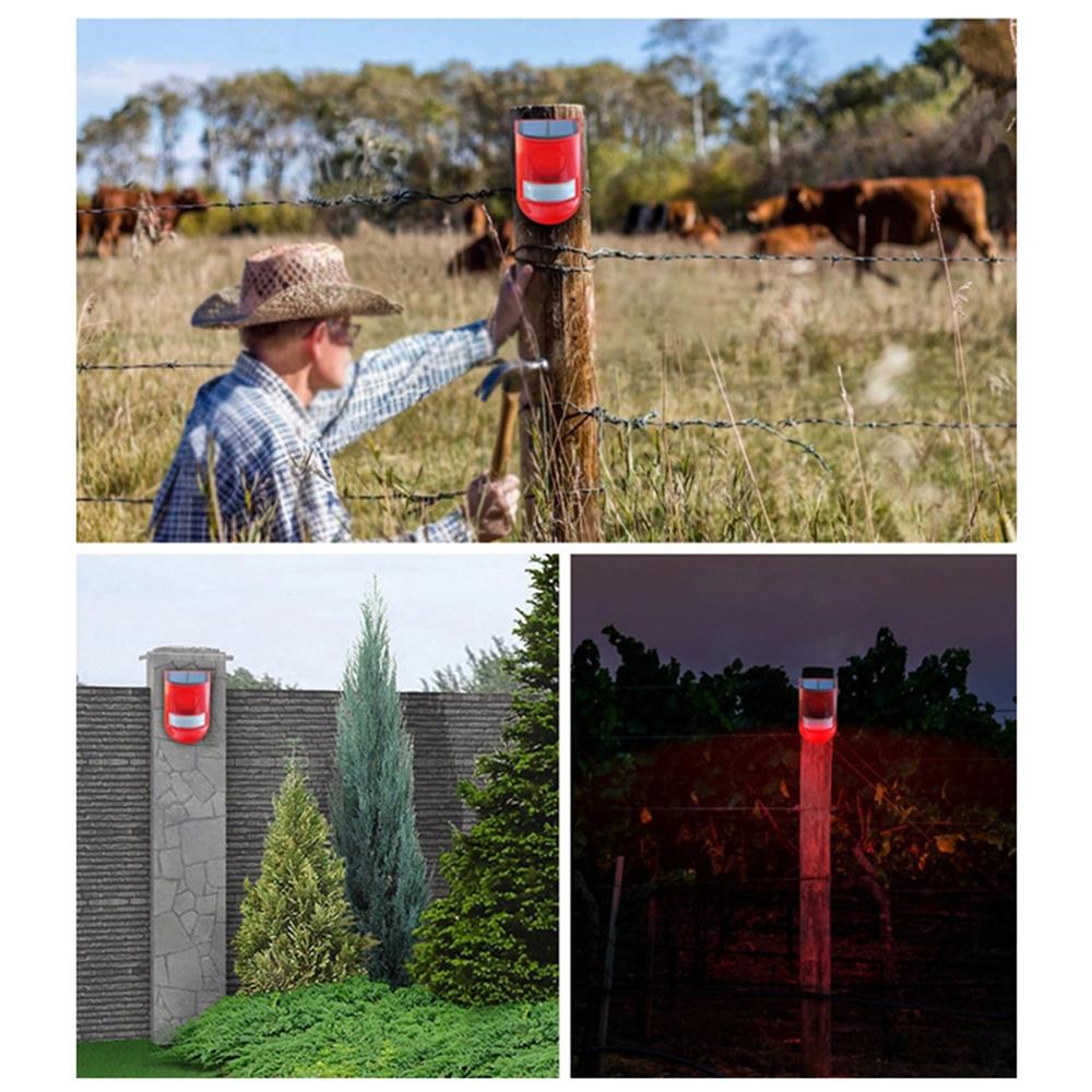 Солнечная стробоскопическая сирена, сигнальная лампа, уличный водонепроницаемый охранный светильник, датчик движения