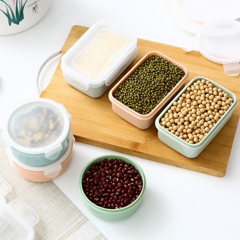 Мини-холодильник Crisper Small Lunch Box Пластиковая герметичная банка для хранения Круглая кухонная изолированная коробка для завтрака Органайзер для закусок