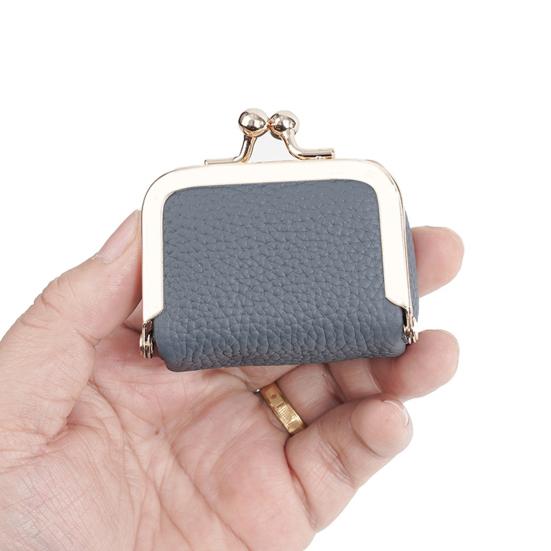 Женский мини-кошелек для монет, ювелирный мешочек, однотонный, с замком-поцелуем, кошелек для мелочи, маленькая сумка для хранения ключей, монет, даты, покупок