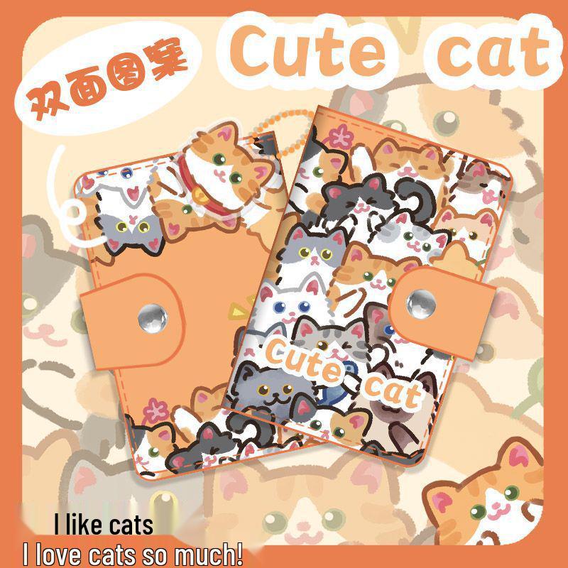 Korean Style Leather Card Holder: Women's Large Capacity Anti-Magnetic Purse with Multi-Card Slots and Coin Storage.