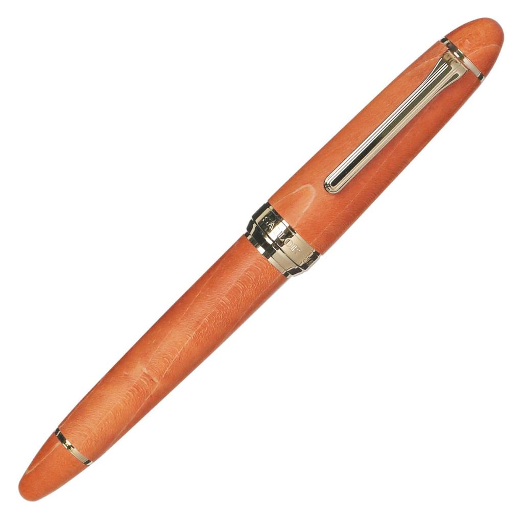 SAILOR Hard Maple Fountain Pen Vermilion Fine-Medium 21K Nib 10-7830-373