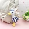 Cute Navy Duck Plush Toy Cartoon Animal Pendant Soft Stuffed Doll Keychain Backpack Car Bag Key Ring Decor Couple Gift