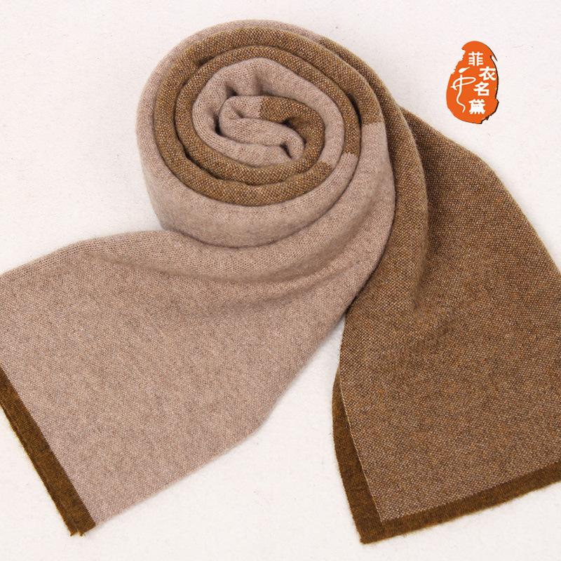Теплый осенне-зимний вязаный однотонный шарф из чистой шерсти, утолщенный корейский вариант теплого шарфа в наличии