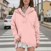 Women's Fashion Casual Solid Color Hoodie Long Sleeve Hoodie