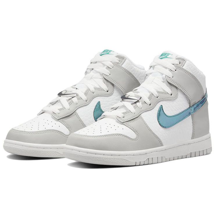 Nike Женские кроссовки Dunk High FLS White Summit-White Grey-Fog DR7855-100