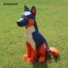3D Origami Paper Model Kit: German Shepherd Police Dog DIY Craft