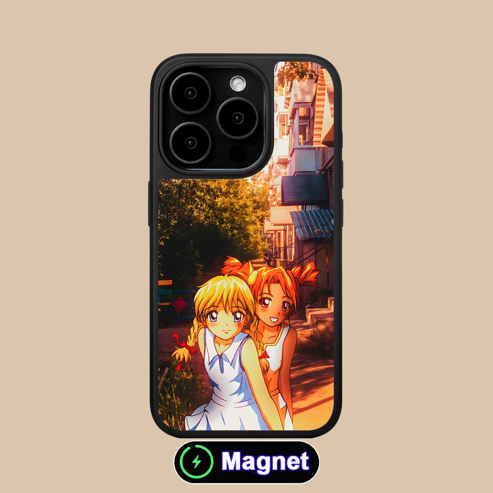 Вечное Лето Алиса Матовая Поверхность Magsafe Чехол для Мобильного Телефона для iPhone 17 16 15 14 13 12 11 Air Pro Max Plus Цветной Чехол