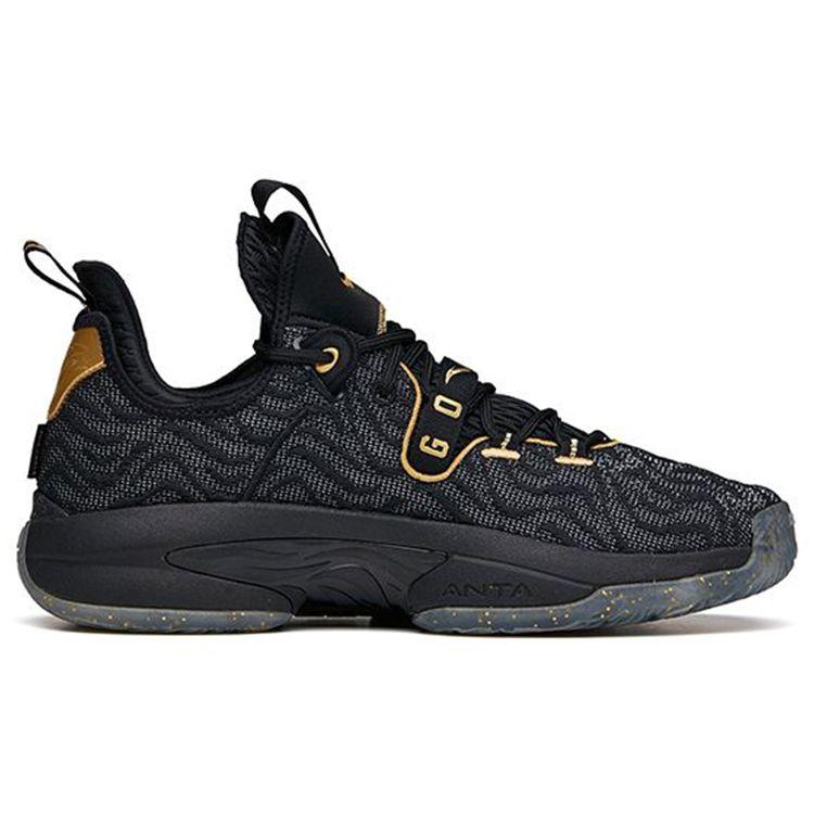 Anta Баскетбольные кроссовки GH2 Hayward Black Golden с амортизацией, нескользящие, прочные, низкие, мужские 112131103-2