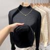 Женский свитер из искусственного меха норки Design Sense Integrated в сочетании с осенне-зимним полувысоким воротом и вязаным бархатным свитером для женщин