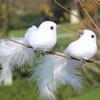 Creative Dove Simulation Feather Bird Ornament Christmas Tree Layout Decor for Wedding Diy Outdoor