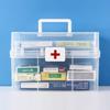 Сортировка хранения 3-слойная коробка для лекарств Пластиковый ящик для хранения лекарств Портативный медицинский шкафчик для офиса