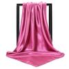 Solid Color Satin Square Scarf Solid Color Fashionable Silk Professional Square Scarf