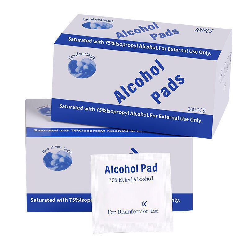 75% Alcohol Cotton Pads - Manicure Tools, Ear Piercing, Phone & Tableware Disinfection