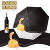 Automatic Bear Umbrella Vinyl Sunscreen Parasol Three Fold Sun Umbrella Weather and Rain Folding Umbrella