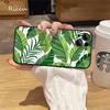ДЛЯ iPhone Leaves Monstera Green Phone Case 14 11 12 Pro 8 7Plus SE X Pro 14 MAX 12 13 MINI XR XS iphone 14 Мягкие чехлы для телефонов