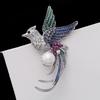 SUYU Fashion Imitation Zircon Brooch Animal National Style Retro Brooch Accessories Phoenix Bird Brooch