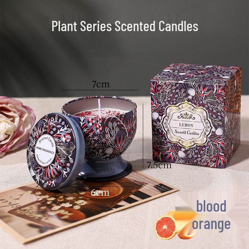 Tall Stem Soy Wax Aroma Candle in Tin - Smokeless Indoor Fragrance Gift