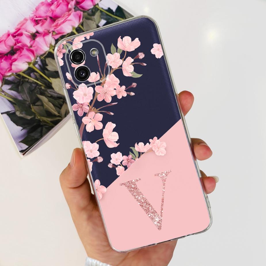 Чехол для Samsung Galaxy A03 SM-A035F Новый 26 Букв Чехол Мягкий Силиконовый Чехол для Телефона Для Samsung A3 Core Galaxy A03s A03Core Корпус