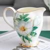 New Chinese Flower Tea Set Teapot Korean Bone China Coffee Cup Saucer Spoon Pastry Dessert Plate String Plate Gift Box Set