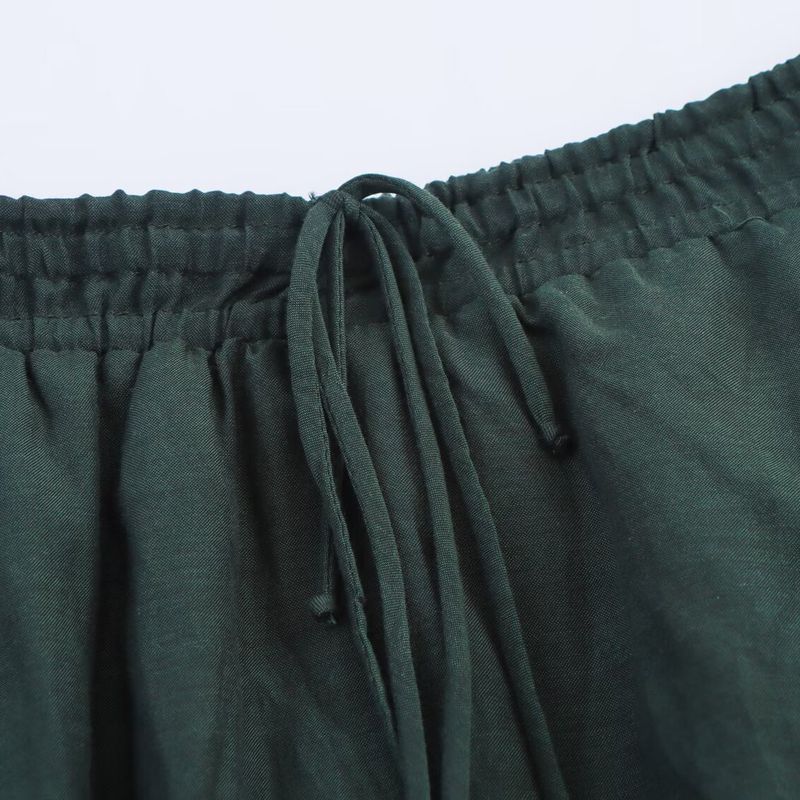 Kaslead New Women Clothes Western Style Fashion Simple Laminated Decoration Midi Dress 8699209 529