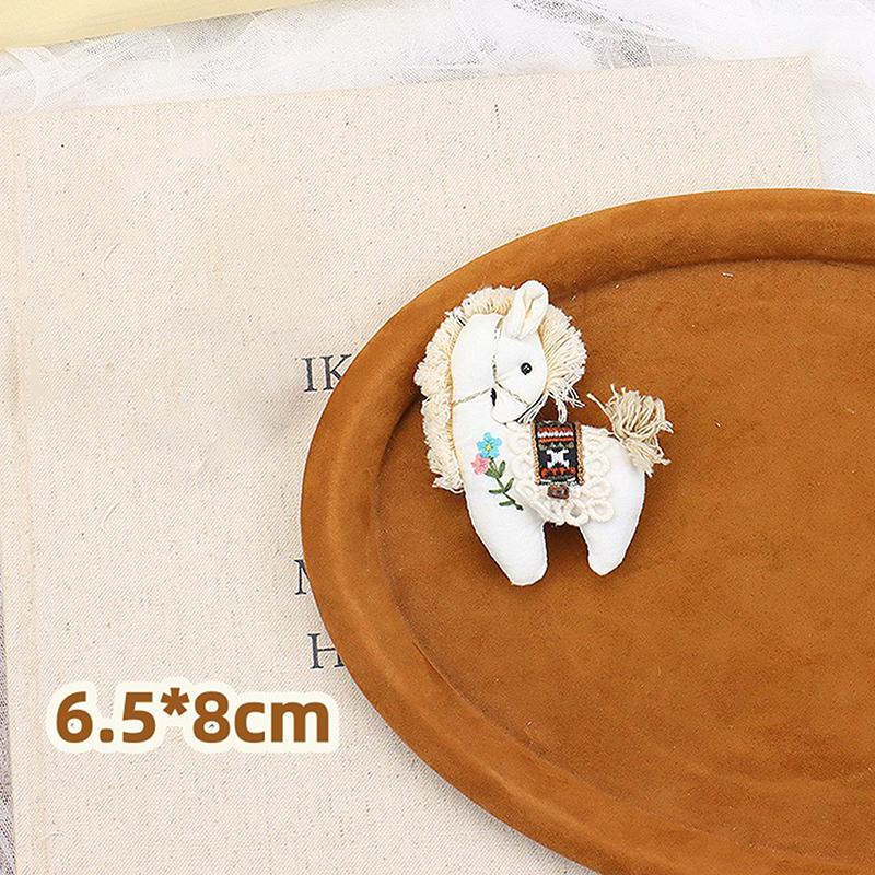 Милая тканевая розовая клетчатая брошь-аксессуар с мультяшным пони, вышитая мягкая игрушка-животное для аксессуаров для одежды