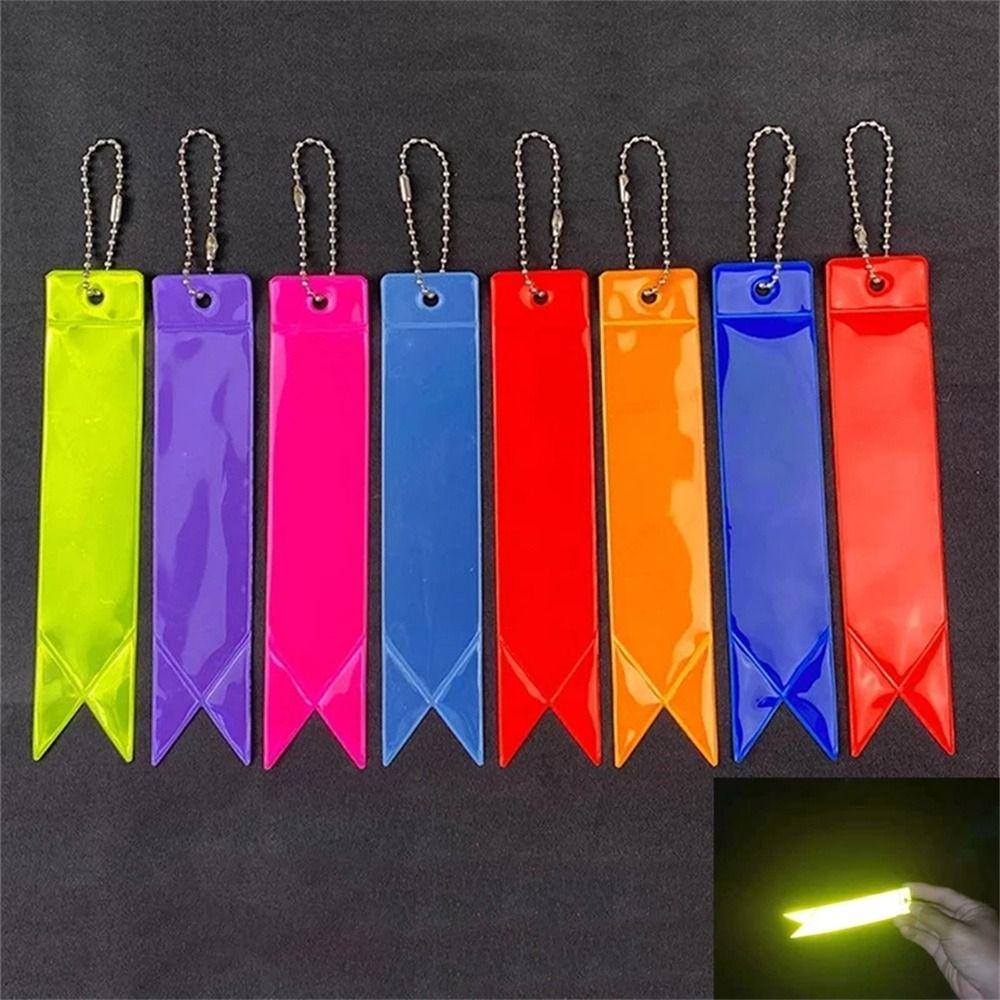 Reflectors Bag Keychain Reflective Pendant Reflective Strip Car Keyrings Reflective Keychains