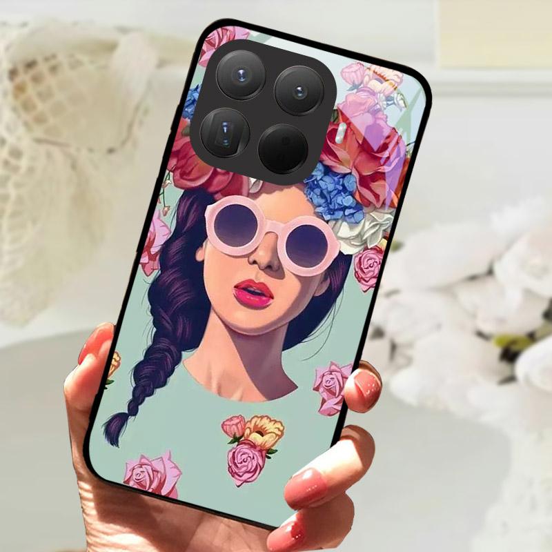 Чехол для Xiaomi 15T Pro Модный Закаленное Стекло Задняя Крышка Телефона Для Xiaomi 15TPro 15 T Xiaomi15T Защитный Чехол Fundas Coque