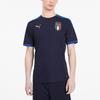 Puma Figc Italy National Team Match Training Short Sleeve Soccer Jersey 20-21 Season Men Tops Blue 757219-04