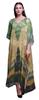 Peacock Feather Long Caftan Maxi Dress Beach Swimwear Cover Up Womens