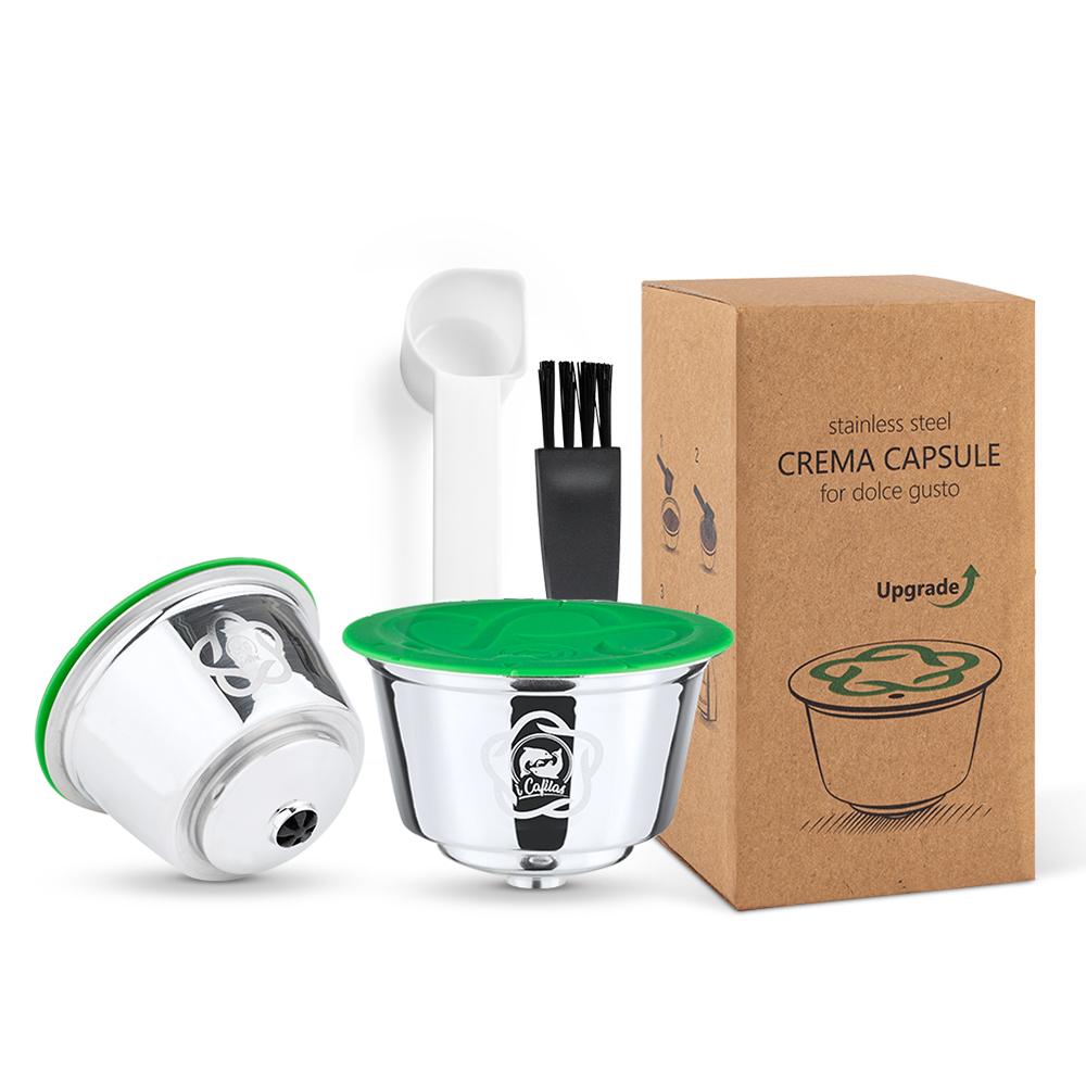 ICafilas Многоразовая Кофейная Капсула для Dolce Gusto Многоразовый Фильтр-Капсула из Нержавеющей Стали для Кофе Эспрессо Crema