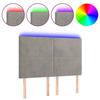 VidaXL LED Headboard Bedroom Furniture Double Bed Accessory Head of Bed Frame Interior Light Grey 3122192