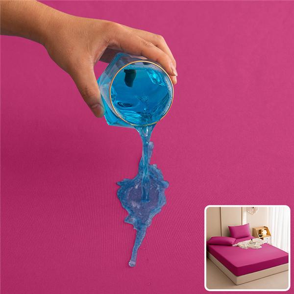 2024 Super Waterproof Bed Fitted Sheet Bed Sheet with Elastic Band Anti-slip Mattress Cover Mattress Protector for Single Double