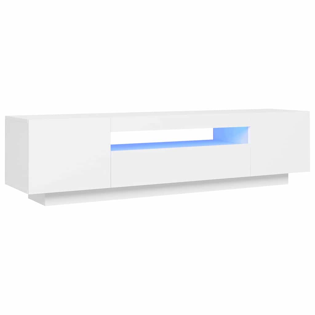 vidaXL TV-Schrank mit LED-Leuchten Weiß 160x35x40 cm
