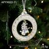 Christmas Ornaments Gold Powder Sleigh Old Man Angel Elk Christmas Tree Pendant Accessories Decoration Atmosphere Decoration Supplies