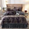 Light luxury high-end thickened milk fleece four-piece set, winter warm quilt cover, double-sided coral fleece anti-static three-piece set