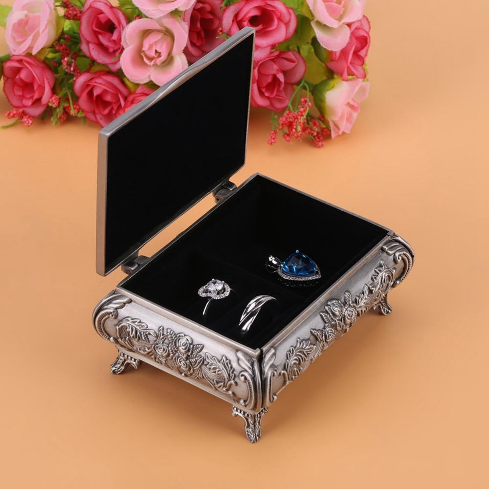 Alloy Jewelry Case Rectangular Ring Box Jewelry Boxes Jewelry Box Home Decor